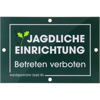 Schild Jagdliche Einrichtung – 10er-Pack, Waidgerechte Jagd