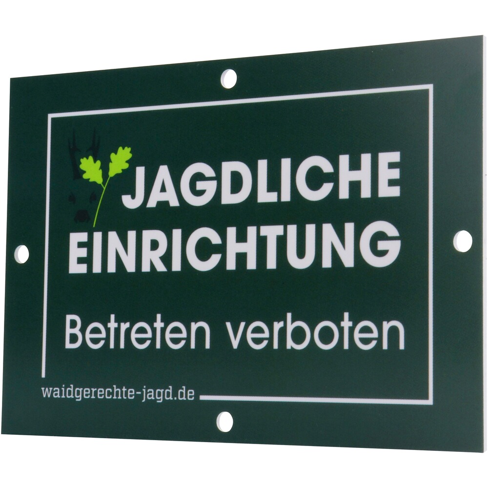 Schild Jagdliche Einrichtung – 10er-Pack, Waidgerechte Jagd