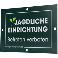 Schild Jagdliche Einrichtung – 10er-Pack, Waidgerechte Jagd