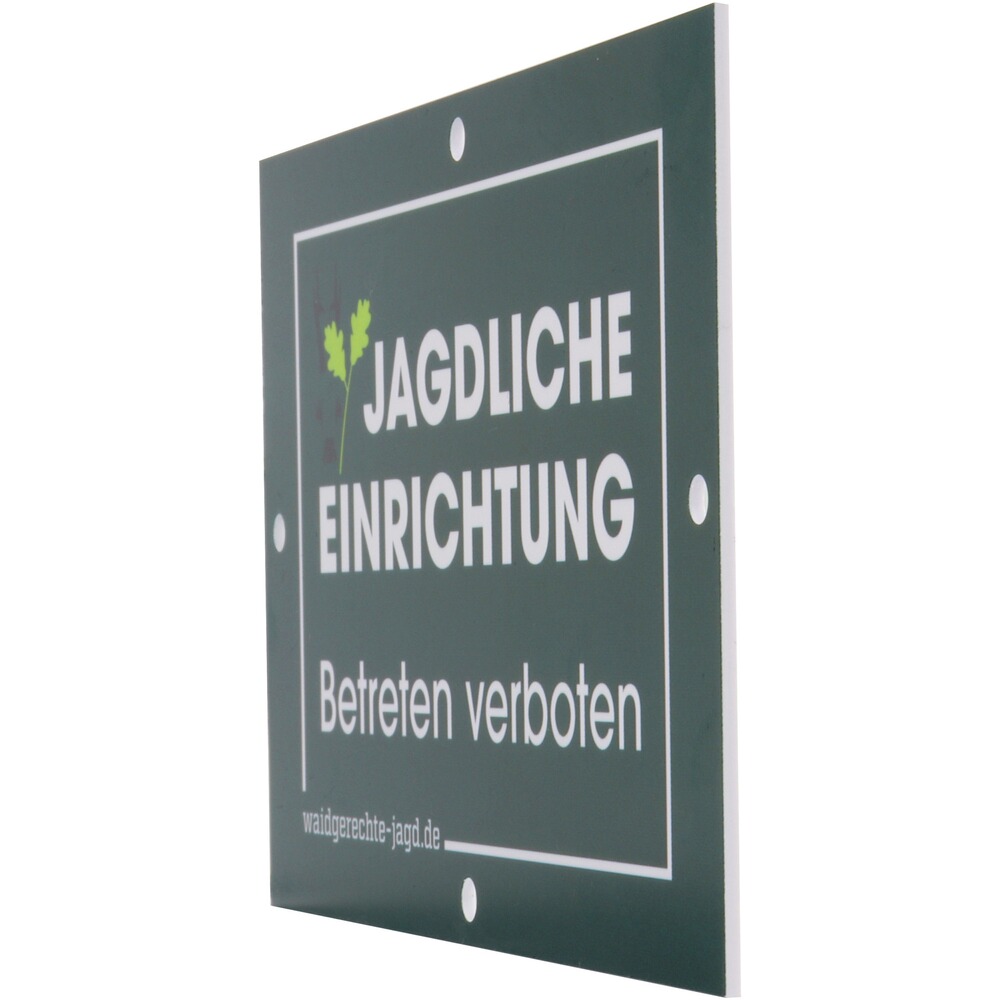 Schild Jagdliche Einrichtung – 10er-Pack, Waidgerechte Jagd