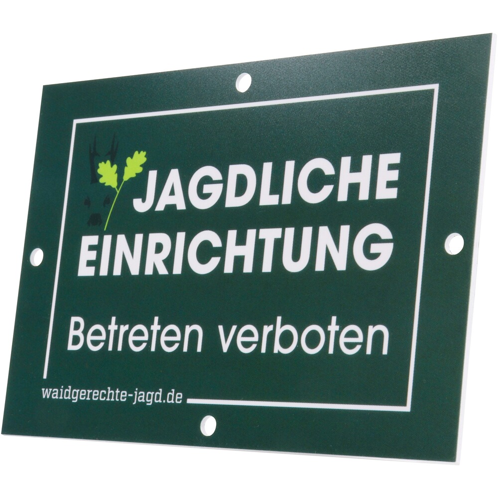 Schild Jagdliche Einrichtung – 10er-Pack, Waidgerechte Jagd