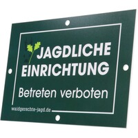 Schild Jagdliche Einrichtung – 10er-Pack, Waidgerechte Jagd