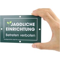 Schild Jagdliche Einrichtung – 10er-Pack, Waidgerechte Jagd