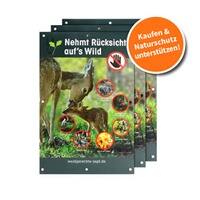 Hinweisschild Rücksicht auf's Wild – 3er-Pack, Waidgerechte Jagd