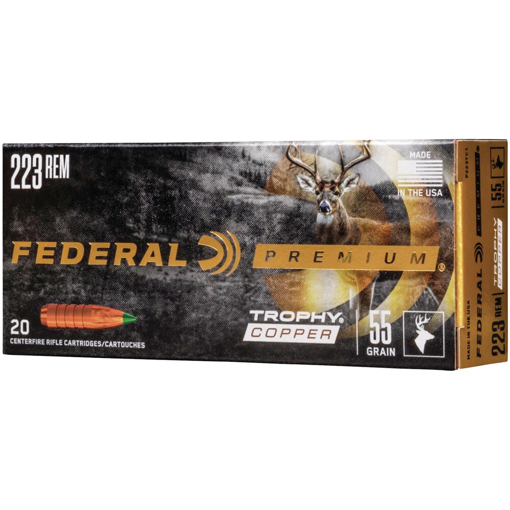 .223 Rem. Trophy Copper bleifrei 3,6g/55grs., Federal Ammunition