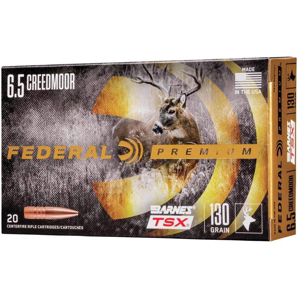6,5 Creedmoor Vital-Shok Barnes TSX 8,45g/130grs., Federal Ammunition