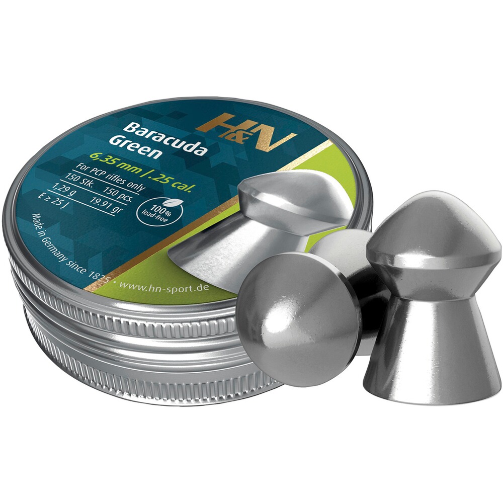 6,35mm Diabolo Baracuda Green 1,29g, Haendler & Natermann