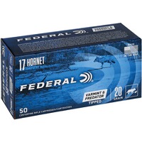 .17 Hornet Varmint & Predator Tipped 1,3g/20grs., Federal Ammunition