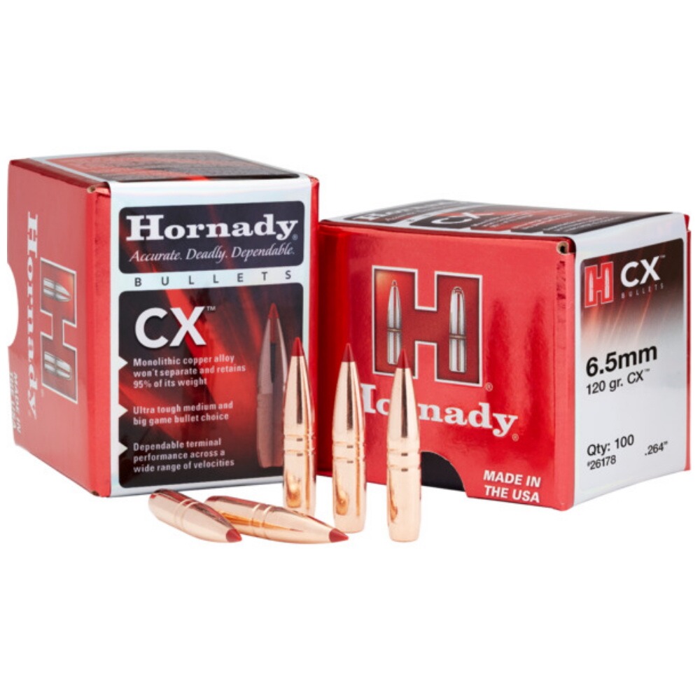 Geschosse .264 (6,5 mm) 7,8g/120 grs. CX, Hornady
