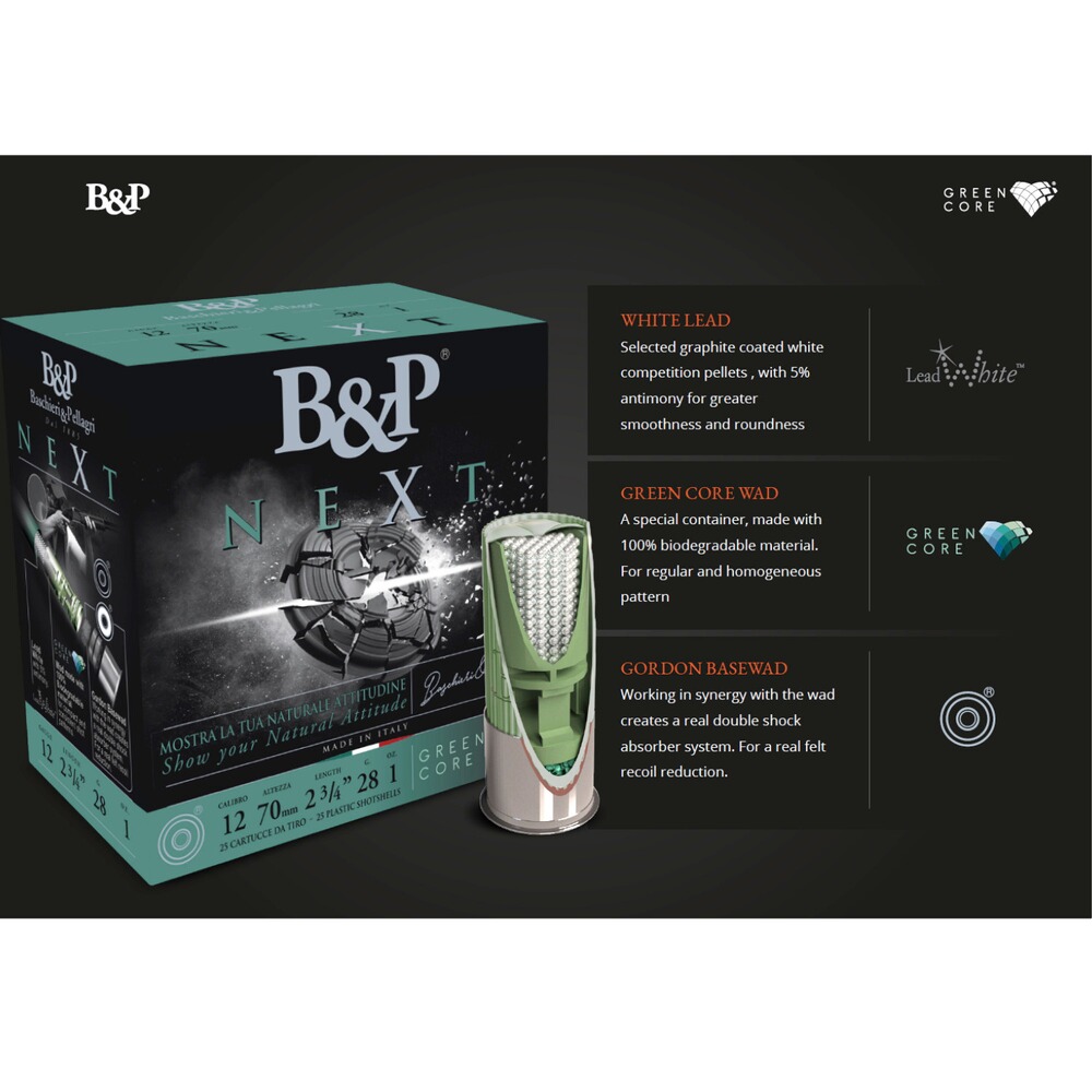 12/70 Next Green Core 2,4mm 28g, Baschieri & Pellagri