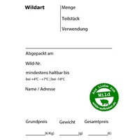 Wildbret-Aufkleber, wilde-aufkleber.de