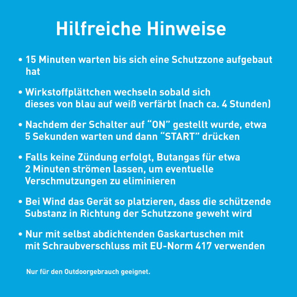 Stechmückenabwehrgerät Backpacker MR-BP mit Wirkstoffplättchen, THERMACELL
