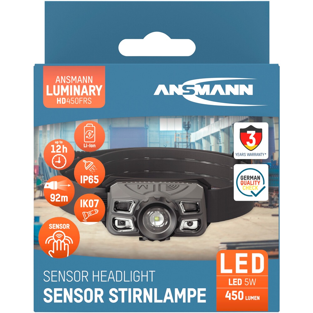 Stirnlampe HD450FRS, Ansmann