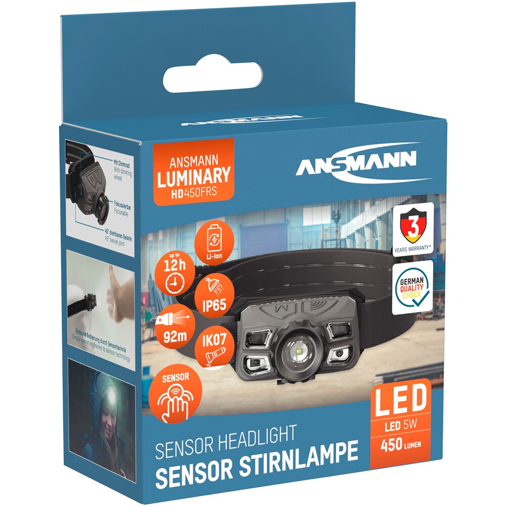 Stirnlampe HD450FRS, Ansmann