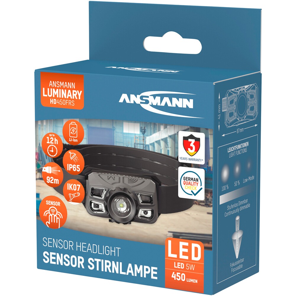 Stirnlampe HD450FRS, Ansmann