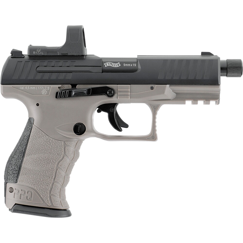 CO2-Pistole PPQ M2 Q4 TAC Match Combo Set, Walther