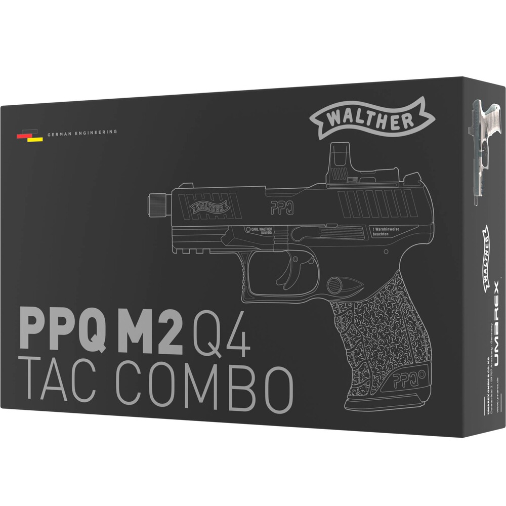 CO2-Pistole PPQ M2 Q4 TAC Match Combo Set, Walther