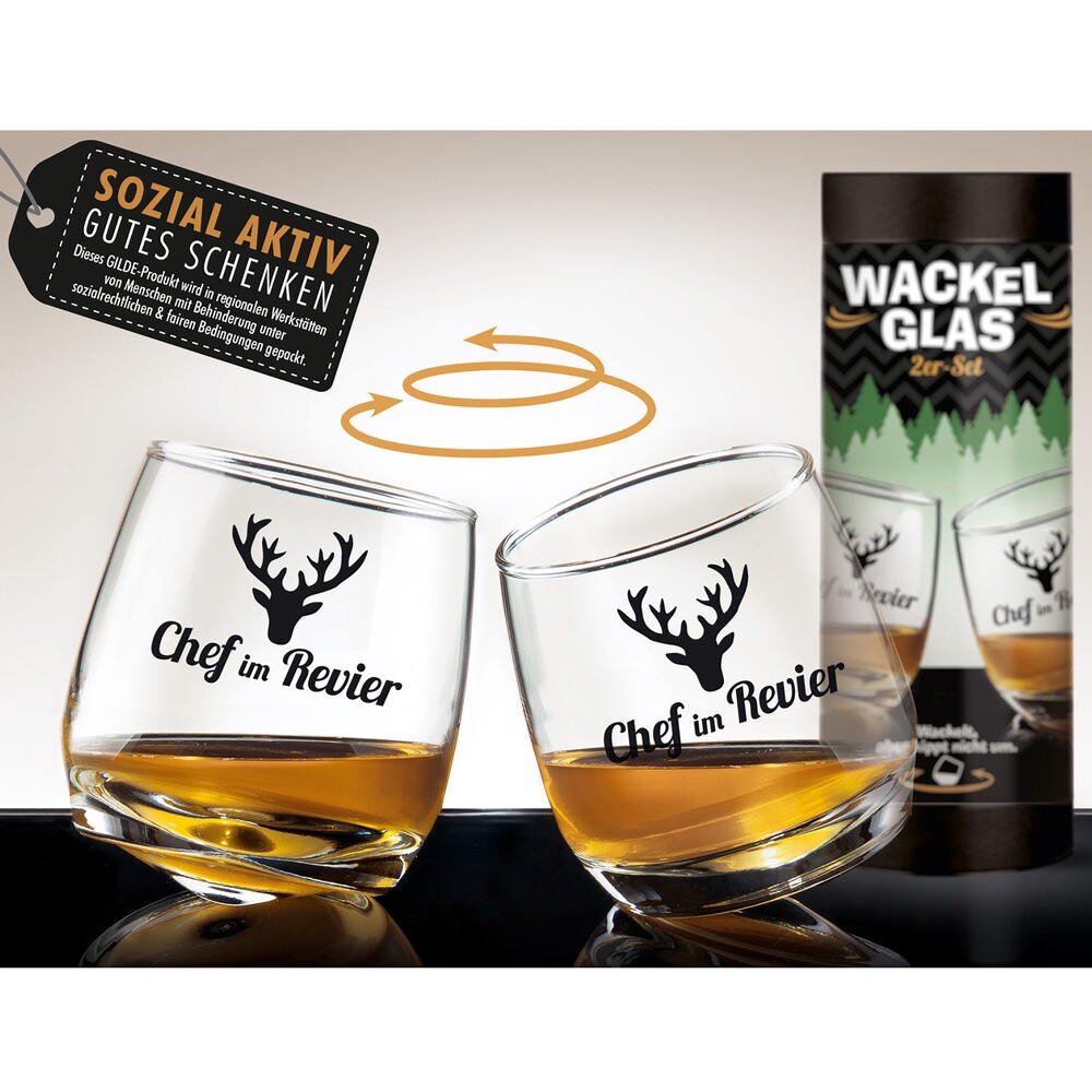 Wackelglas 2er-Set, Gilde Handwerk