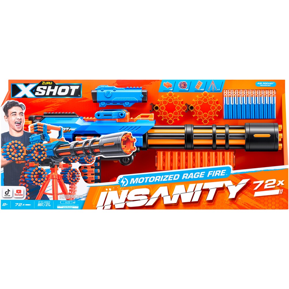 Dartblaster Insanity Rage Fire motorisiert, ZURU X-SHOT