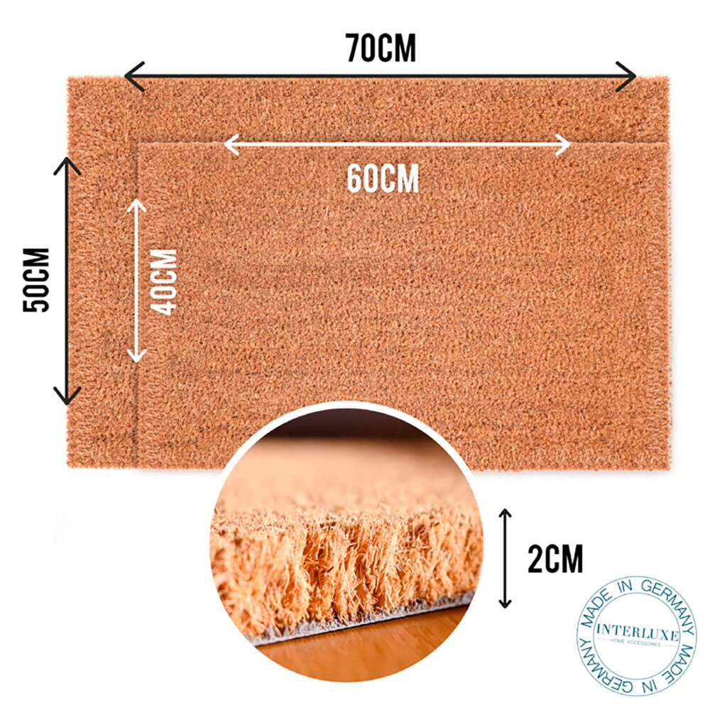 Kokos Fußmatte mit Aufdruck, INTERLUXE Home Accessoires