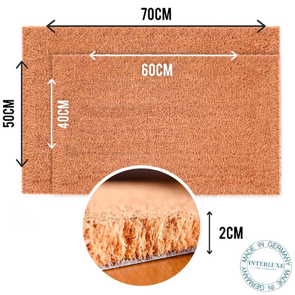 Kokos Fußmatte mit Aufdruck, INTERLUXE Home Accessoires