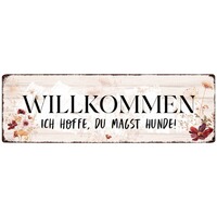 Dekoschild – Willkommen – ich hoffe du magst Hunde!, INTERLUXE Home Accessoires