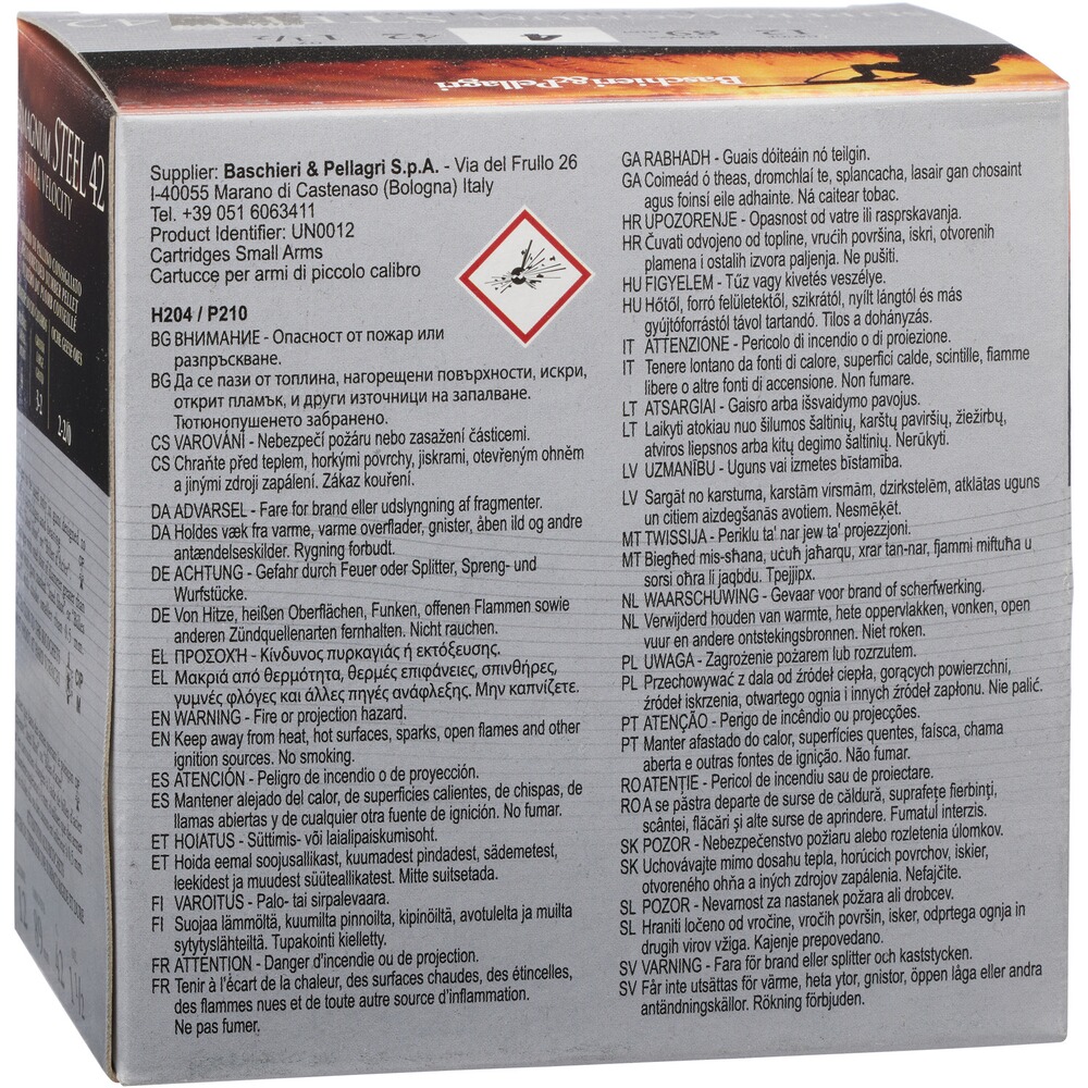 12/89 Supermagnum Steel 42 Extra Velocity 3,1mm 42g, Baschieri & Pellagri