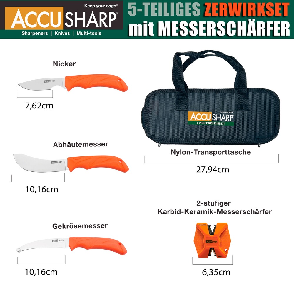 Zerwirk-Set, 5-tlg. in Tasche, Accusharp