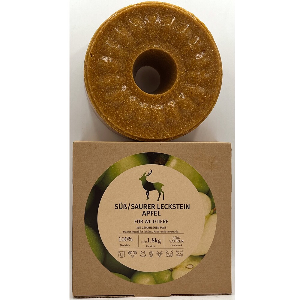 Leckstein süß/saurer Apfel, Wildlutscher
