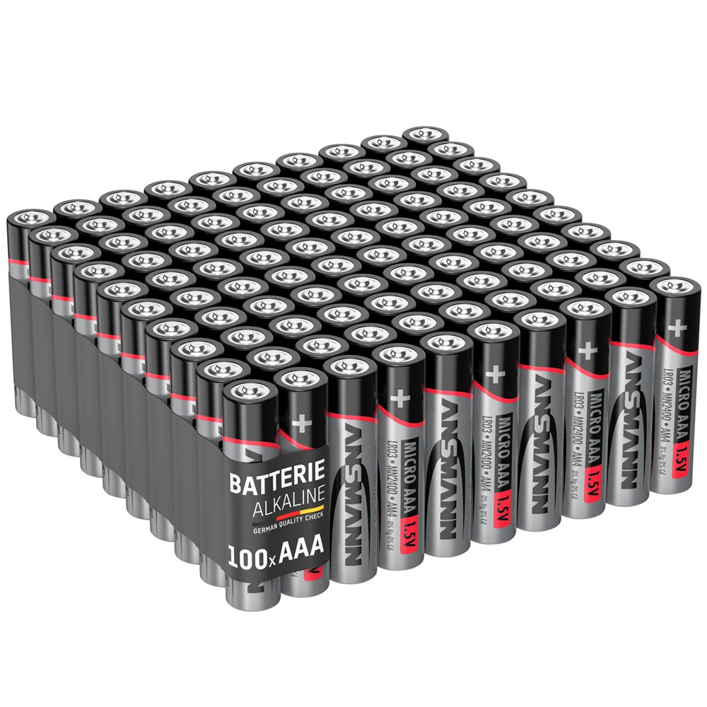 Batterien Alkaline Micro AAA 100 Stück, Ansmann