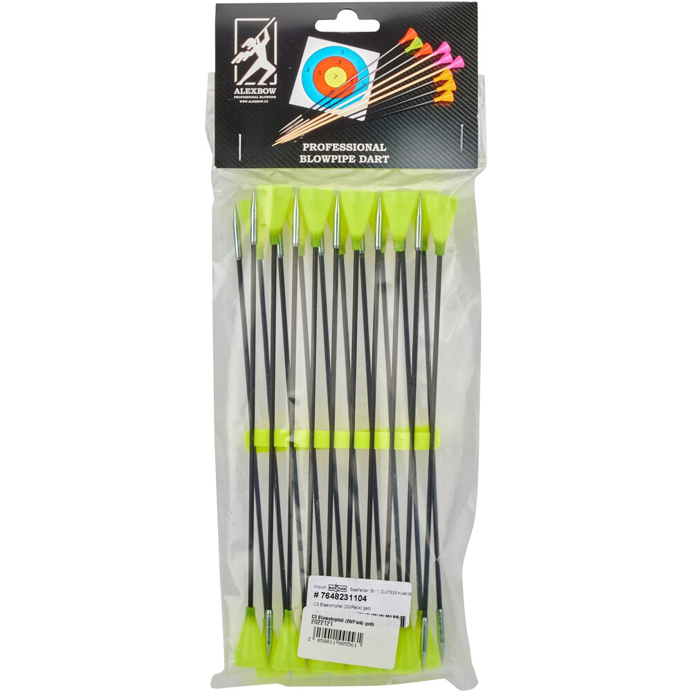 Blasrohrpfeil C3 Carbon mit Stahlspitze