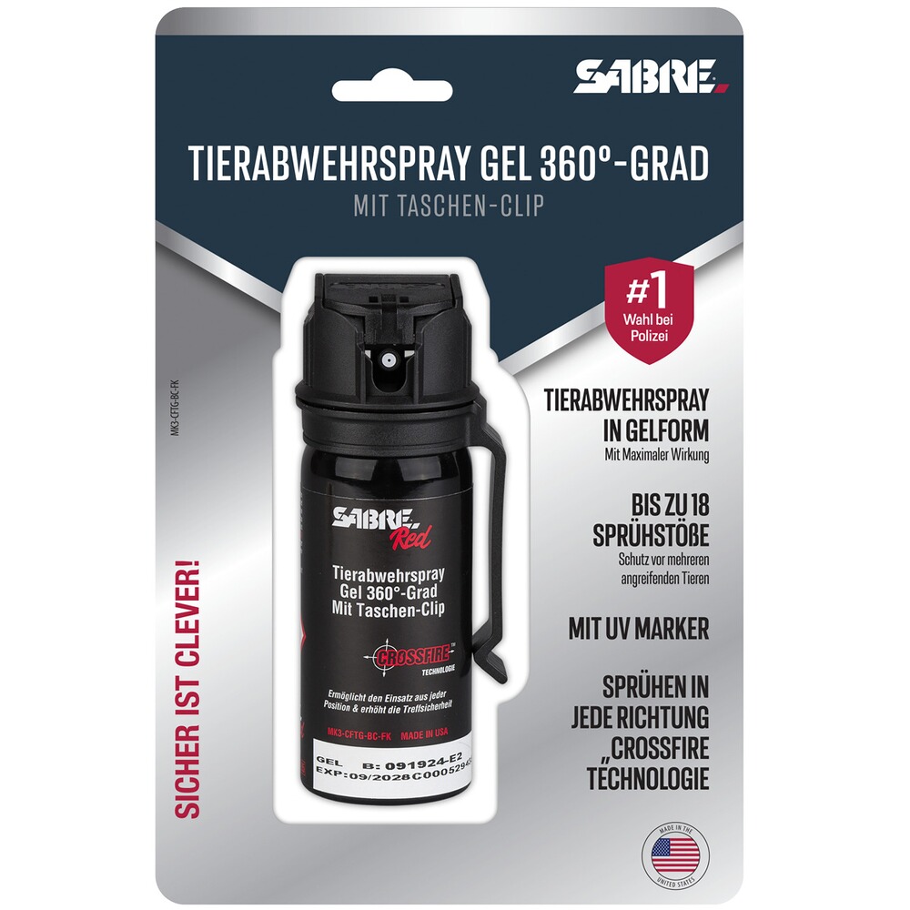 Abwehrspray Crossfire Gel 360°, Sabre Red