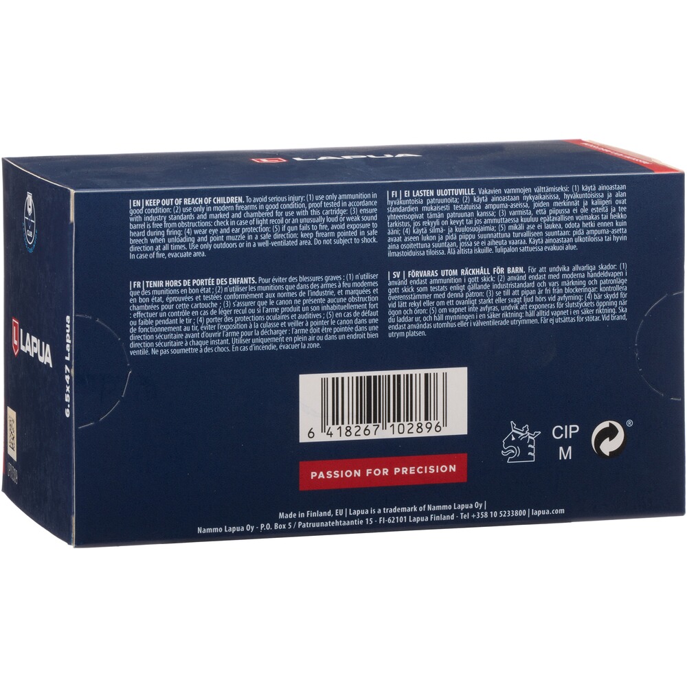 6,5x47 Lapua Scenar OTM 9g/139grs., Lapua