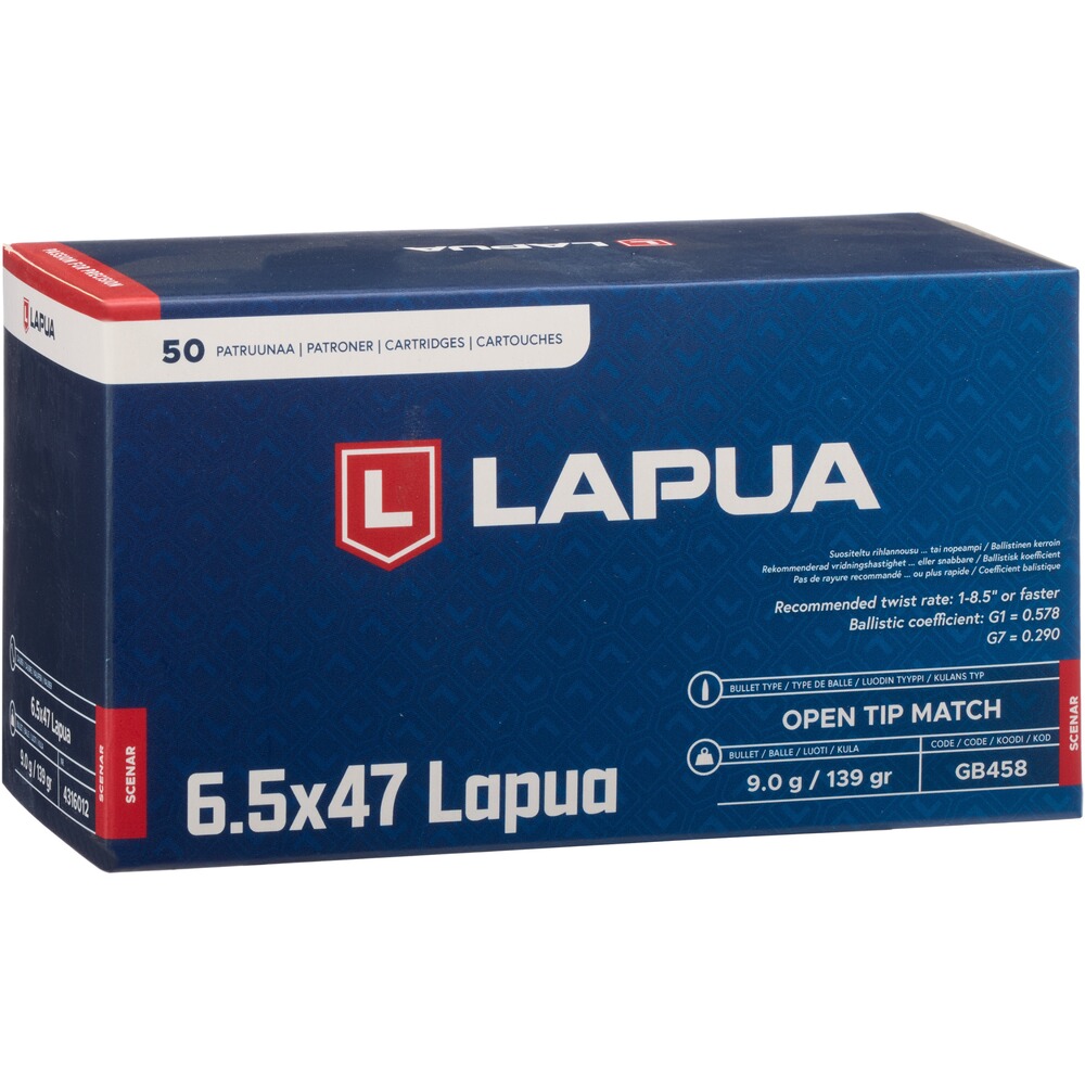 6,5x47 Lapua Scenar OTM 9g/139grs.