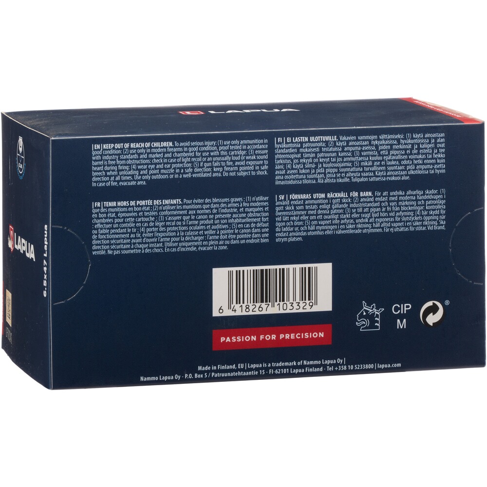 6,5x47 Lapua Scenar-L OTM 8,8g/136grs., Lapua