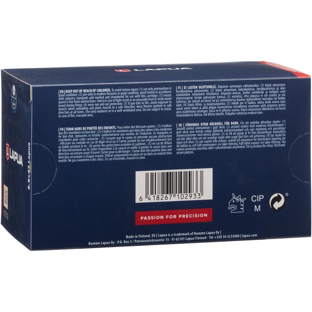 6,5x47 Lapua Scenar OTM 8g/123grs., Lapua