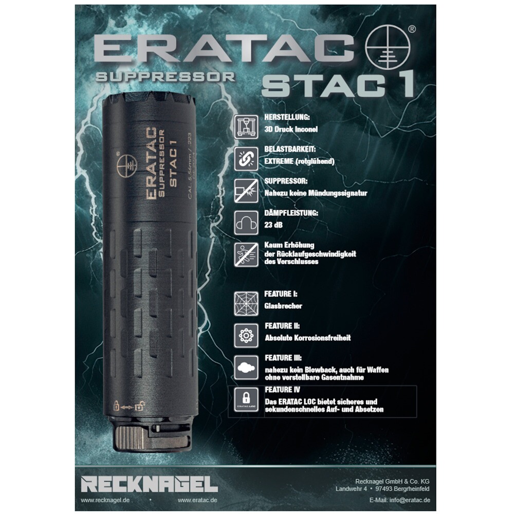 Schalldämpfer STAC1 Kaliber .223 / 5,56 mm, ERATAC