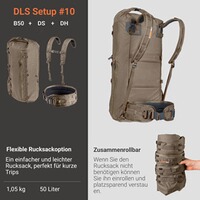 Rucksack B50, Vorn