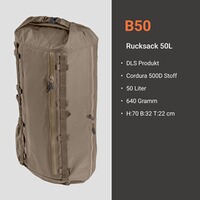 Rucksack B50, Vorn
