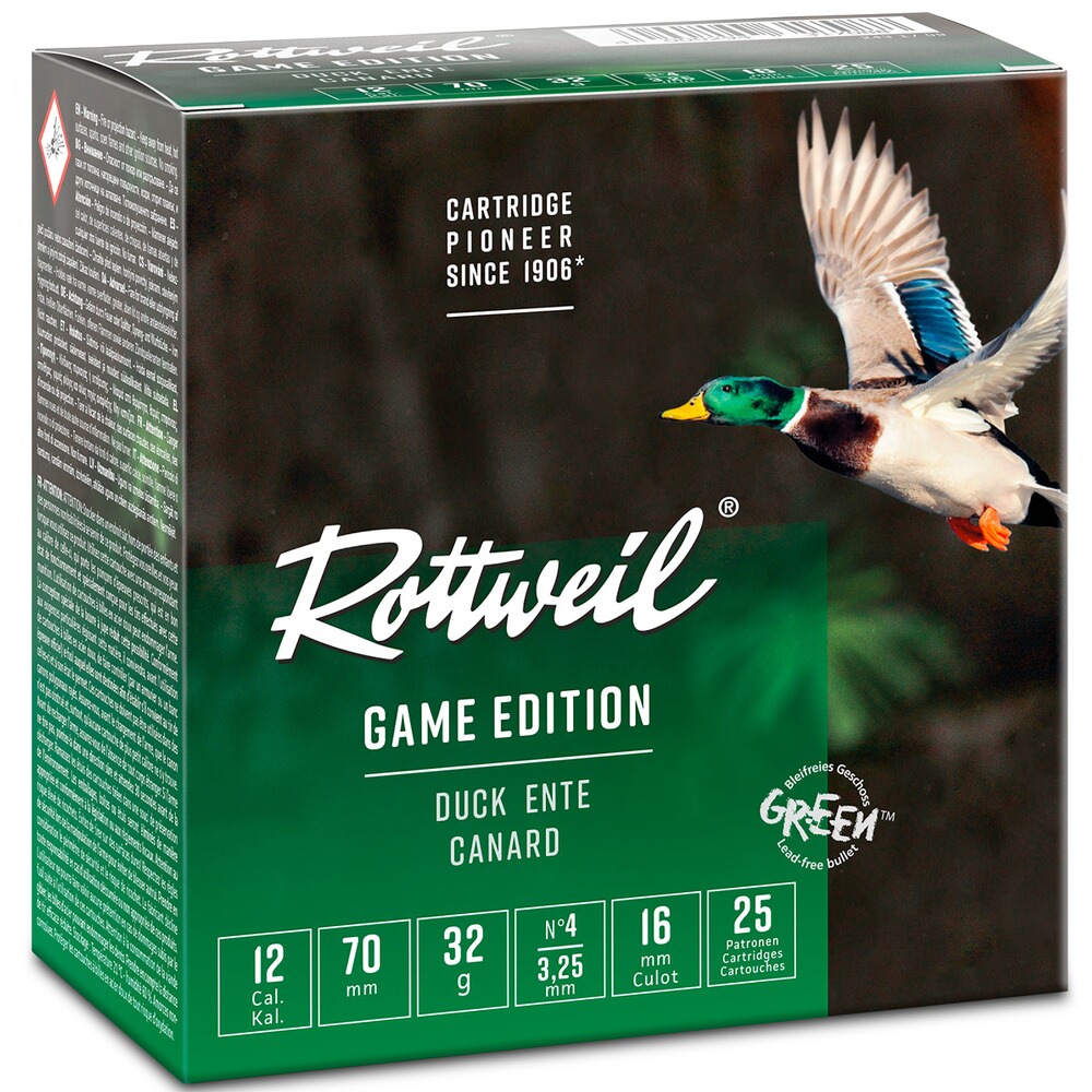 12/70 Game Edition Ente Steel 3,25mm 32g, Rottweil