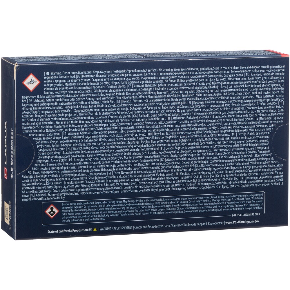 6,5 Creedmoor Mega Teilmantel SP 10,1g/156grs., Lapua