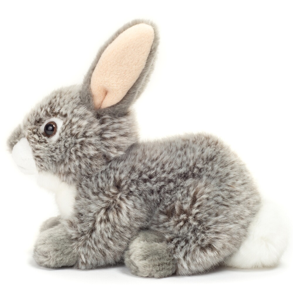 Plüschtier Hase liegend, 18 cm, Teddy