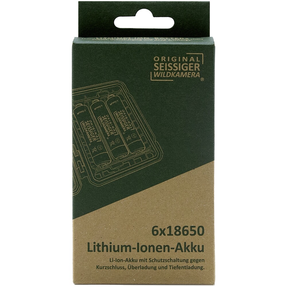 Lithium-Ionen-Akku 18650 – 6 Stück, SEISSIGER