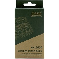 Lithium-Ionen-Akku 18650 – 6 Stück, SEISSIGER