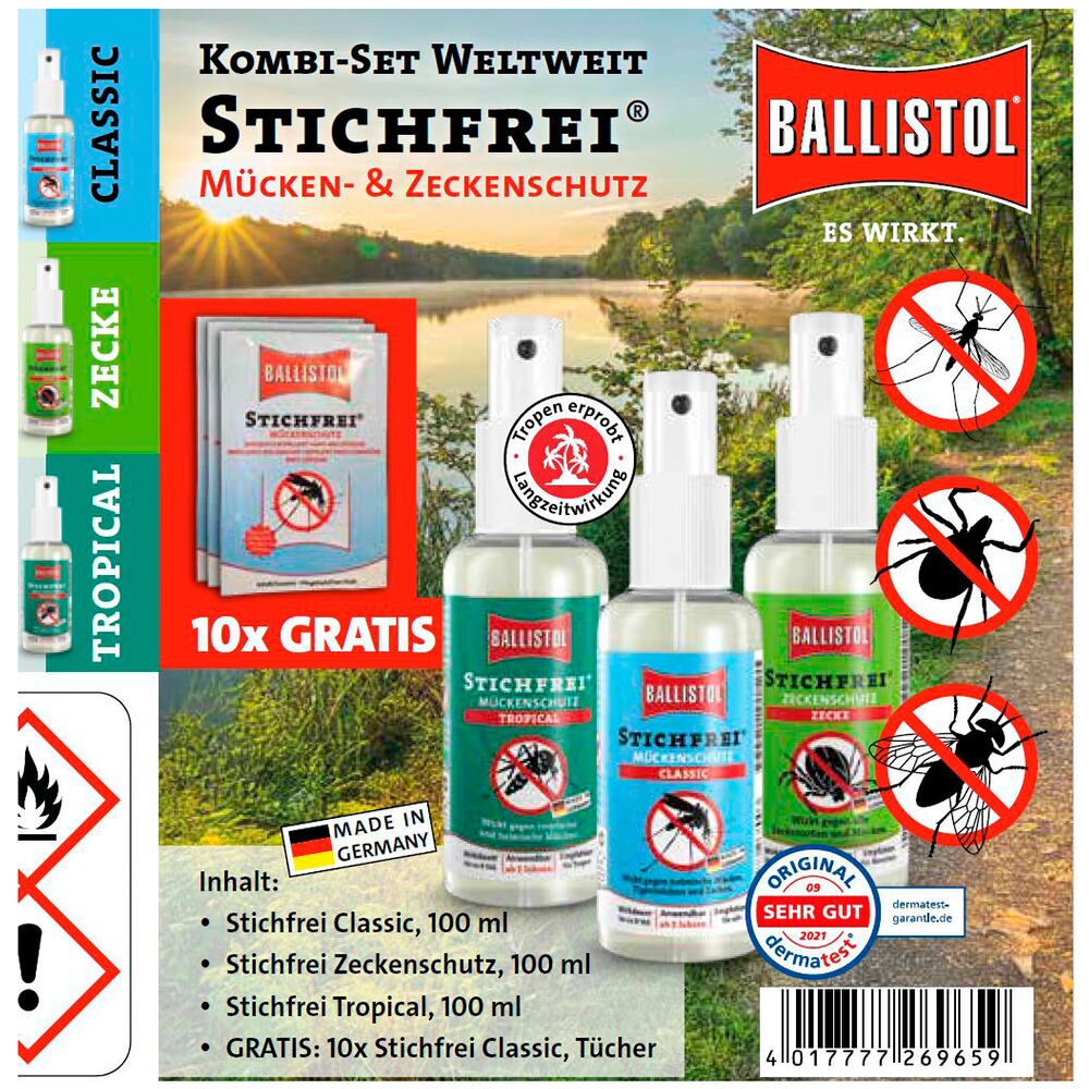 Insektenschutz Stichfrei Set Mücke und Zecke, BALLISTOL