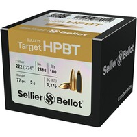 Geschosse .224 Target HPBT 5,0g/77grs., Sellier & Bellot