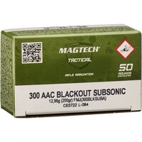 .300 Blackout Subsonic FMJ 13g/200grs., Magtech