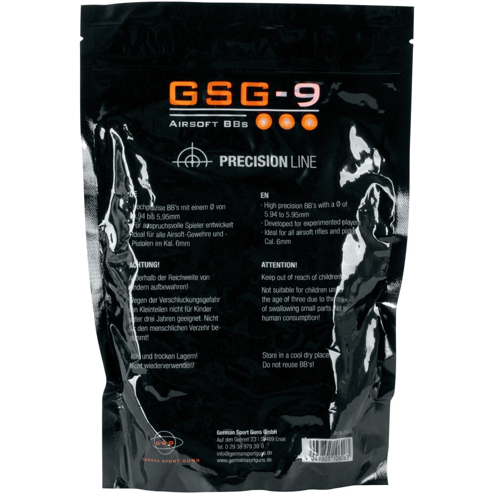 Airsoft Kugeln Precision Line 0,25g 6mmBB, GSG-9