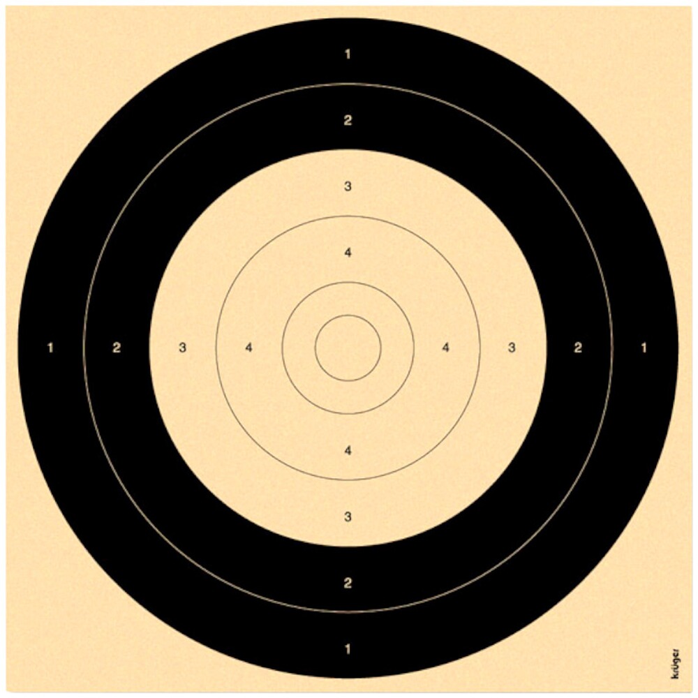 Schießscheibe GK-Pistole 25 m Qualifikationsspiegel – 250 Stück