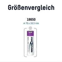Akku 185650 Typ 3400 min. 3250 mAh mit Ladebuchse, Ansmann